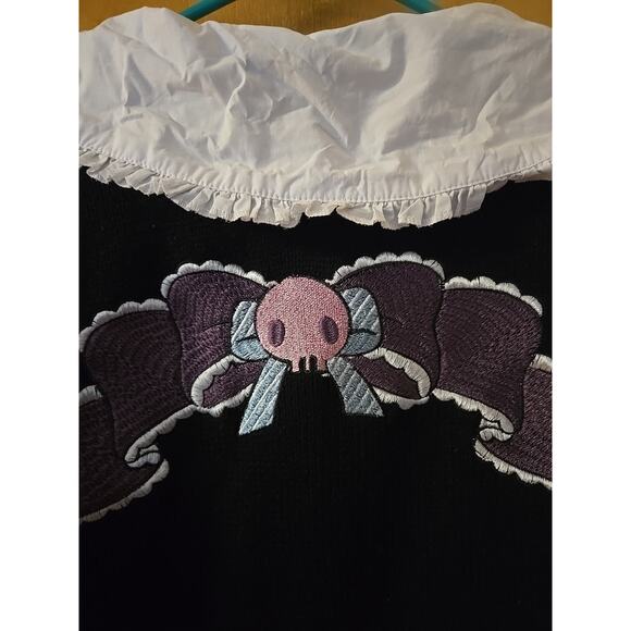Sanrio Black Cardigan Sweater with Lavender Accents - Picture 9 of 9